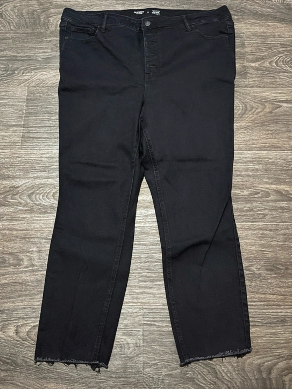 Old Navy Black Skinny Jeans with Raw Hem